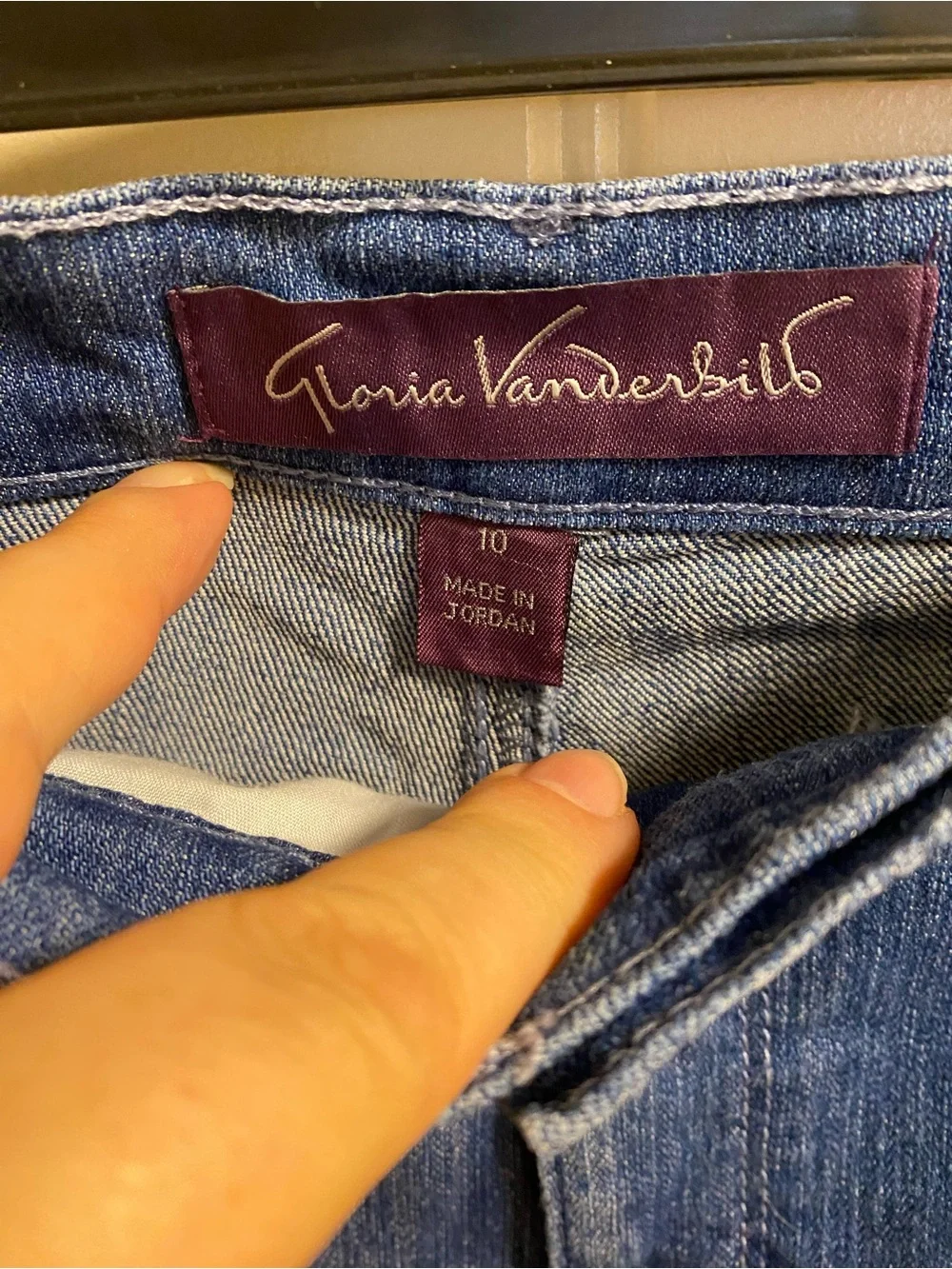 Gloria Vanderbilt 10 Jeans Shorts Amanda Bermuda Stretch Blue Denim